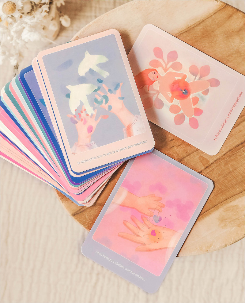 Positive affirmation cards for birth