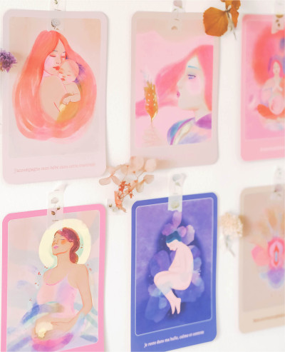 Positive affirmation cards for birth