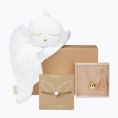 coffret cadeau maman papa bébé bola joy doudou et bracelet bola ilado