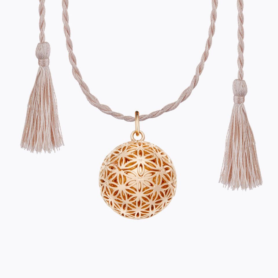 FLOWER OF LIFE Pregnancy Necklace on cord  - 2