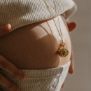 Yellow gold plated moon maternity necklace - Ilado Paris