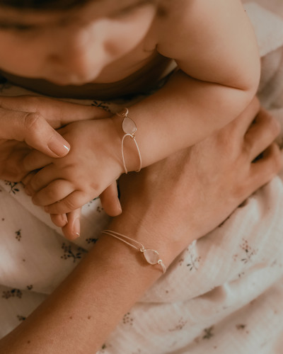 Duo di Braccialetti Madre-Figlia CUORE A CUORE